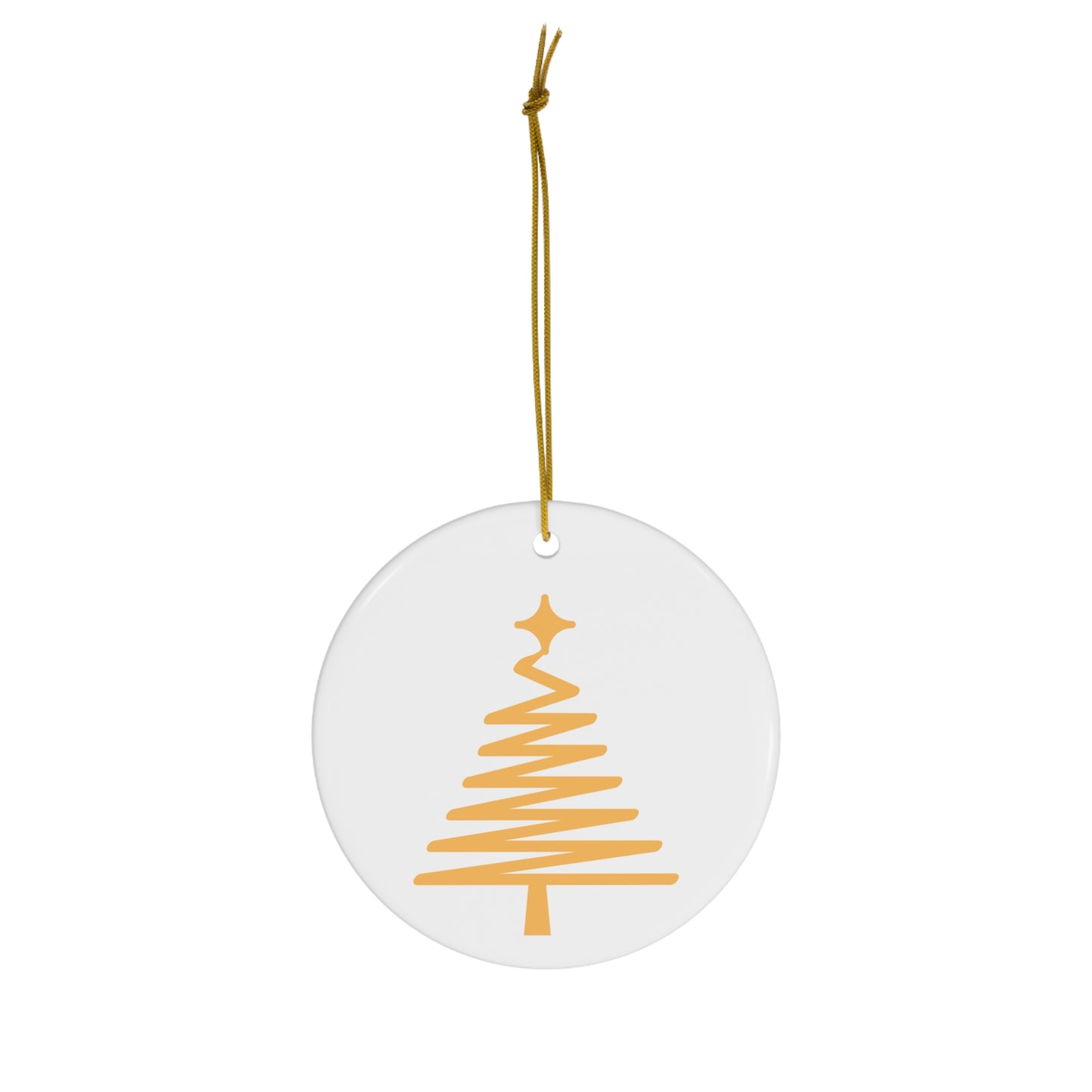 Minimalist Christmas Tree Ornament Gold