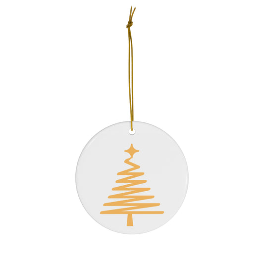 Minimalist Christmas Tree Ornament Gold