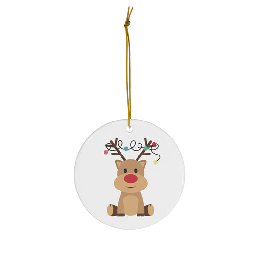 Cute Deer Ceramic Ornament